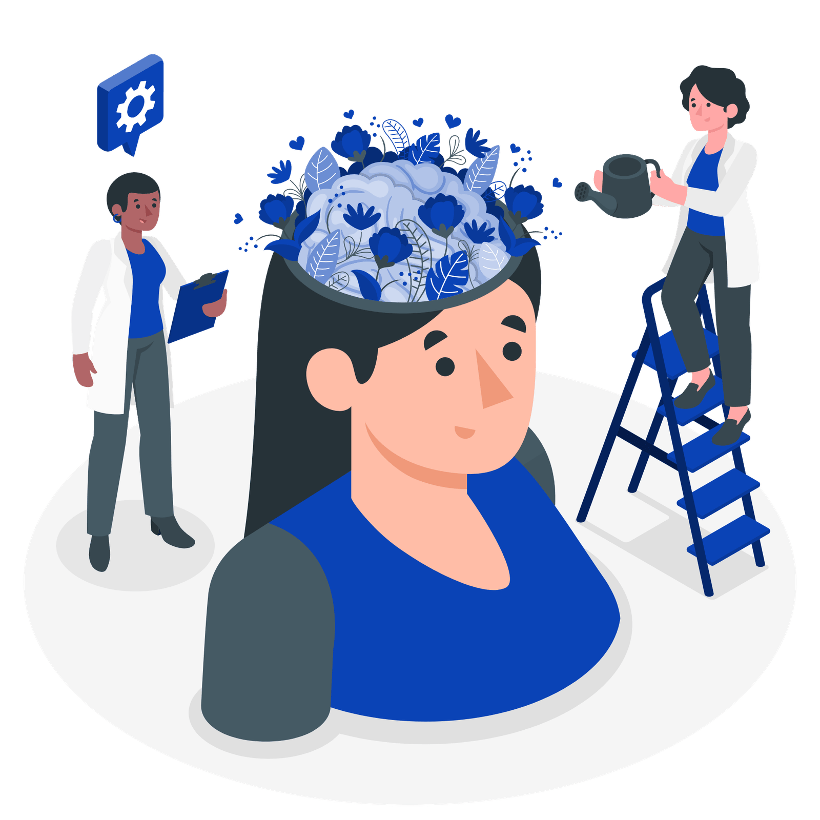 L'immagine in formato vettore, raffigura il simbolo della psicologia e della crescita