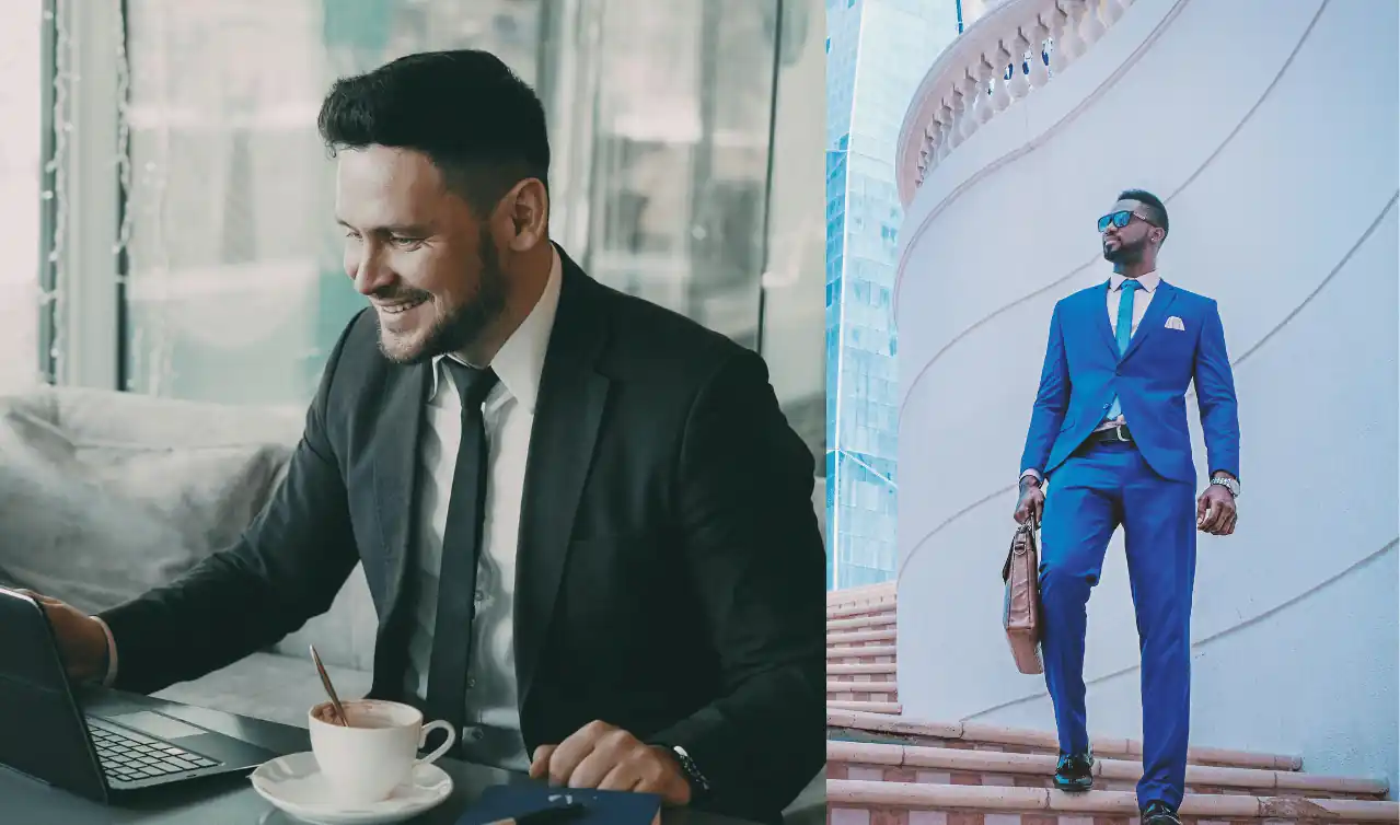 Professionisti in abito elegante, simbolo di carriera, ambizione e successo nel lavoro